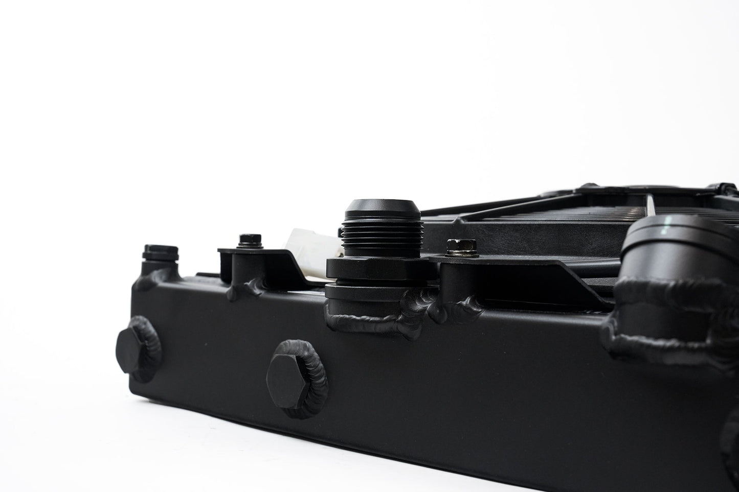 CSF #2858XB Universal Half Radiator - Evo 7/8/9 / 92-00 Civic - w/ SPAL Fan & Shroud - Black