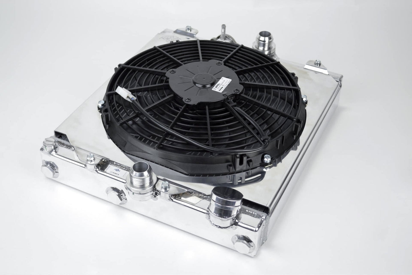 CSF #2858X Universal Half Radiator - Evo 7/8/9 / 92-00 Civic - w/ SPAL Fan & Shroud