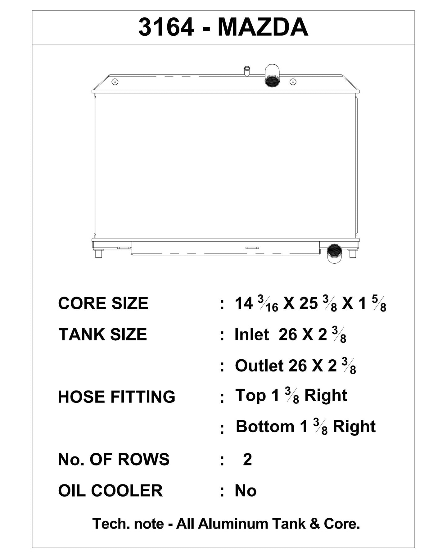 CSF #3164 04-08 Mazda RX-8 High-Performance All-Aluminum Radiator