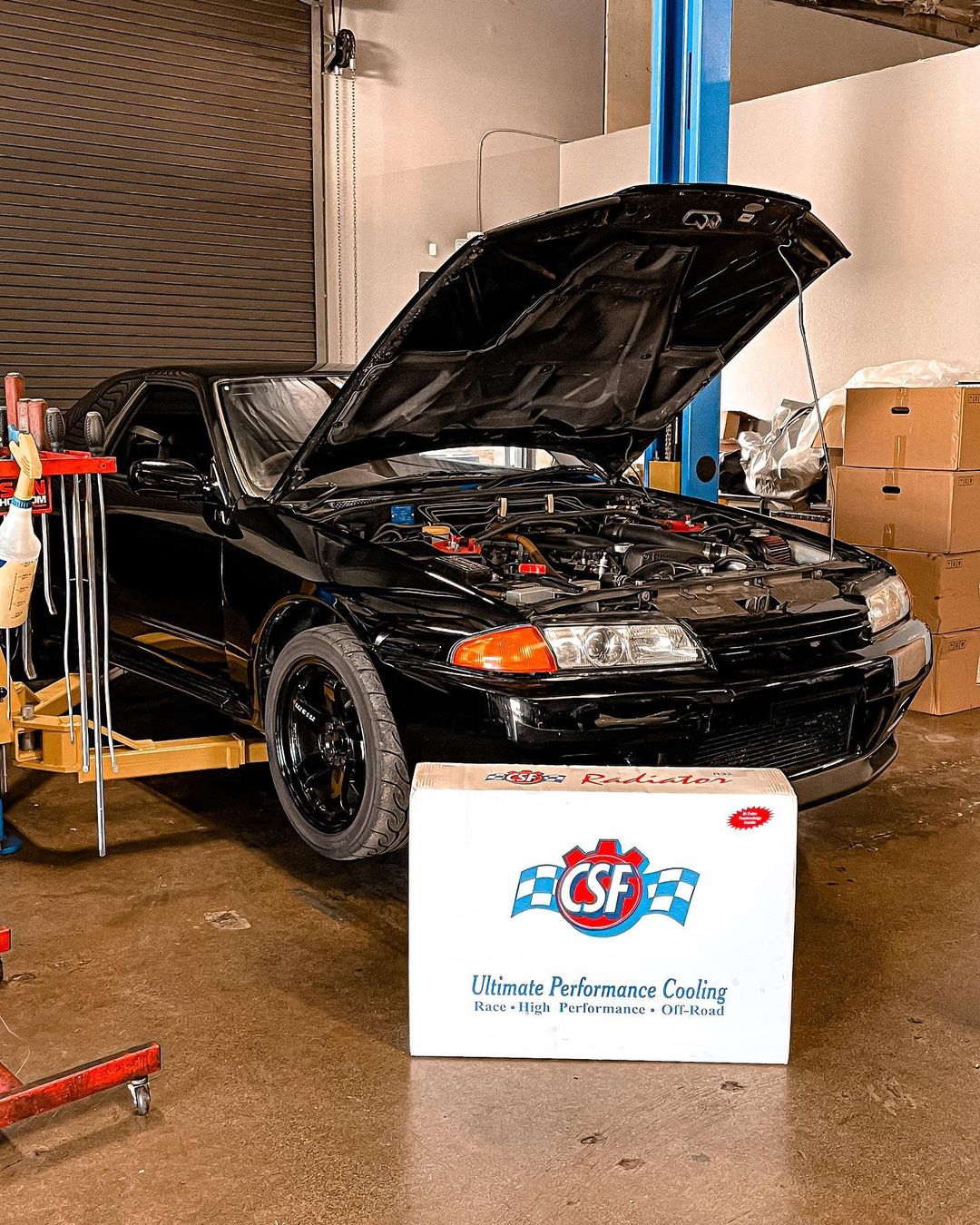 CSF #7217 R32 Skyline GT-R/GTS Full Billet Aluminum High-Performance Radiator - Raw Billet