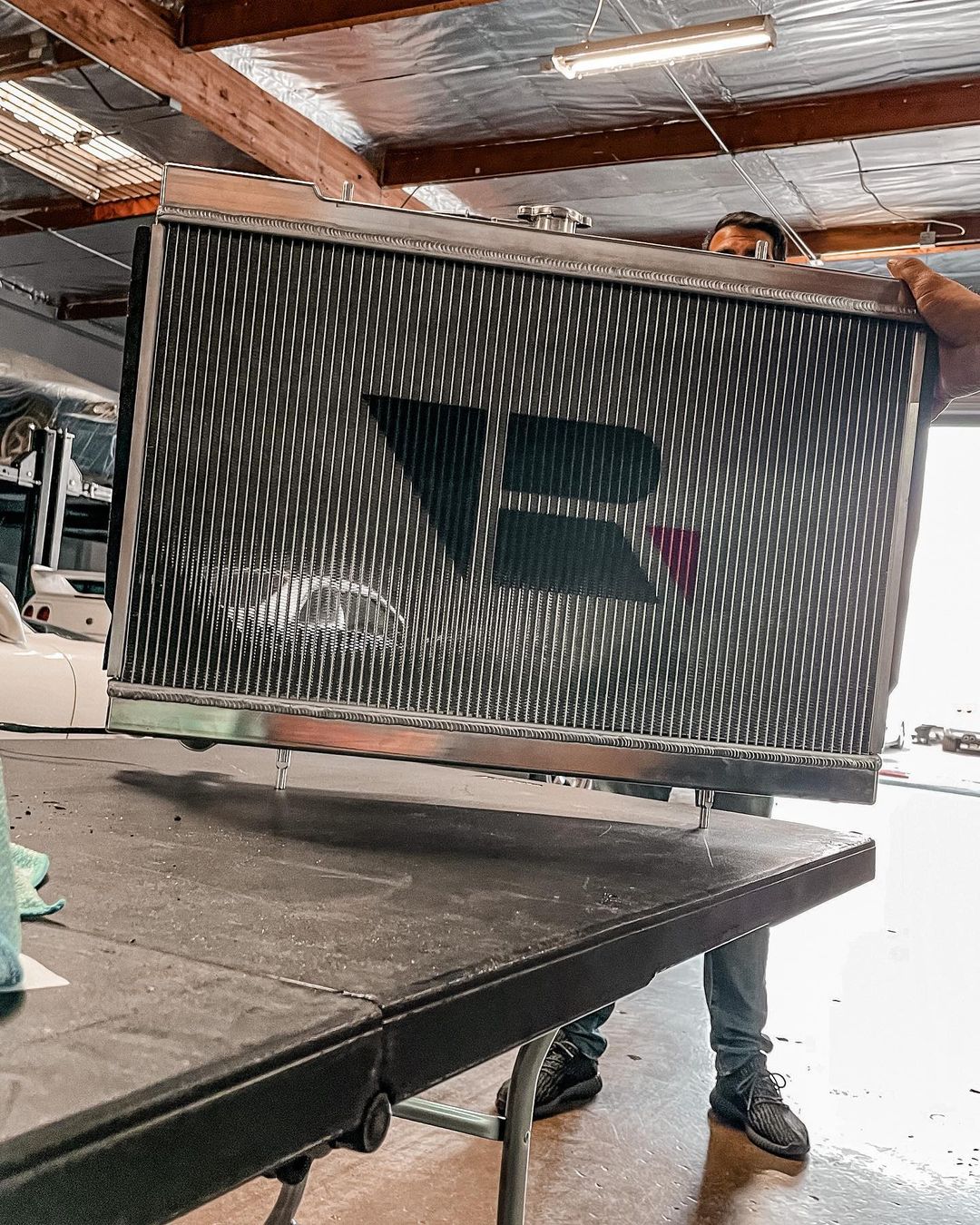 CSF #7217 R32 Skyline GT-R/GTS Full Billet Aluminum High-Performance Radiator - Raw Billet