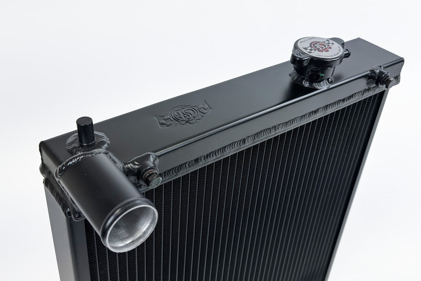 CSF #7228B Evo 7/8/9 High-Performance All-Aluminum Half Radiator - Black