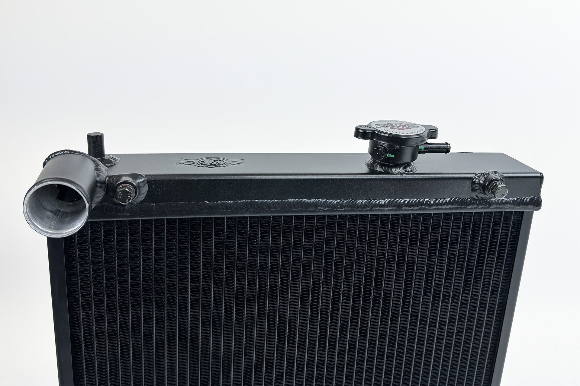 CSF #7228B Evo 7/8/9 High-Performance All-Aluminum Half Radiator - Black