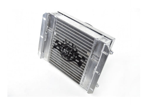 CSF #8026 13.8in x 10in Dual Fluid Bar & Plate HD Oil Cooler w/9in SPAL Fan
