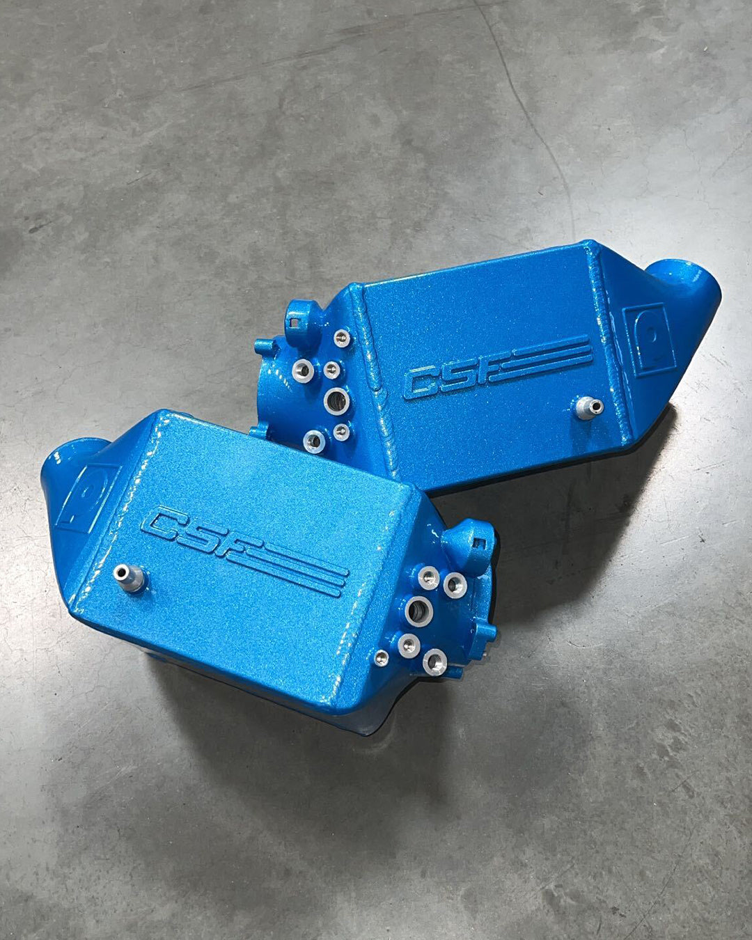 CSF #8109R BMW F1X M5 & M6 Twin Charge-Air-Cooler Set - Raw Finish custom finish - Custom M Caliper Blue (Candy) +$200.00