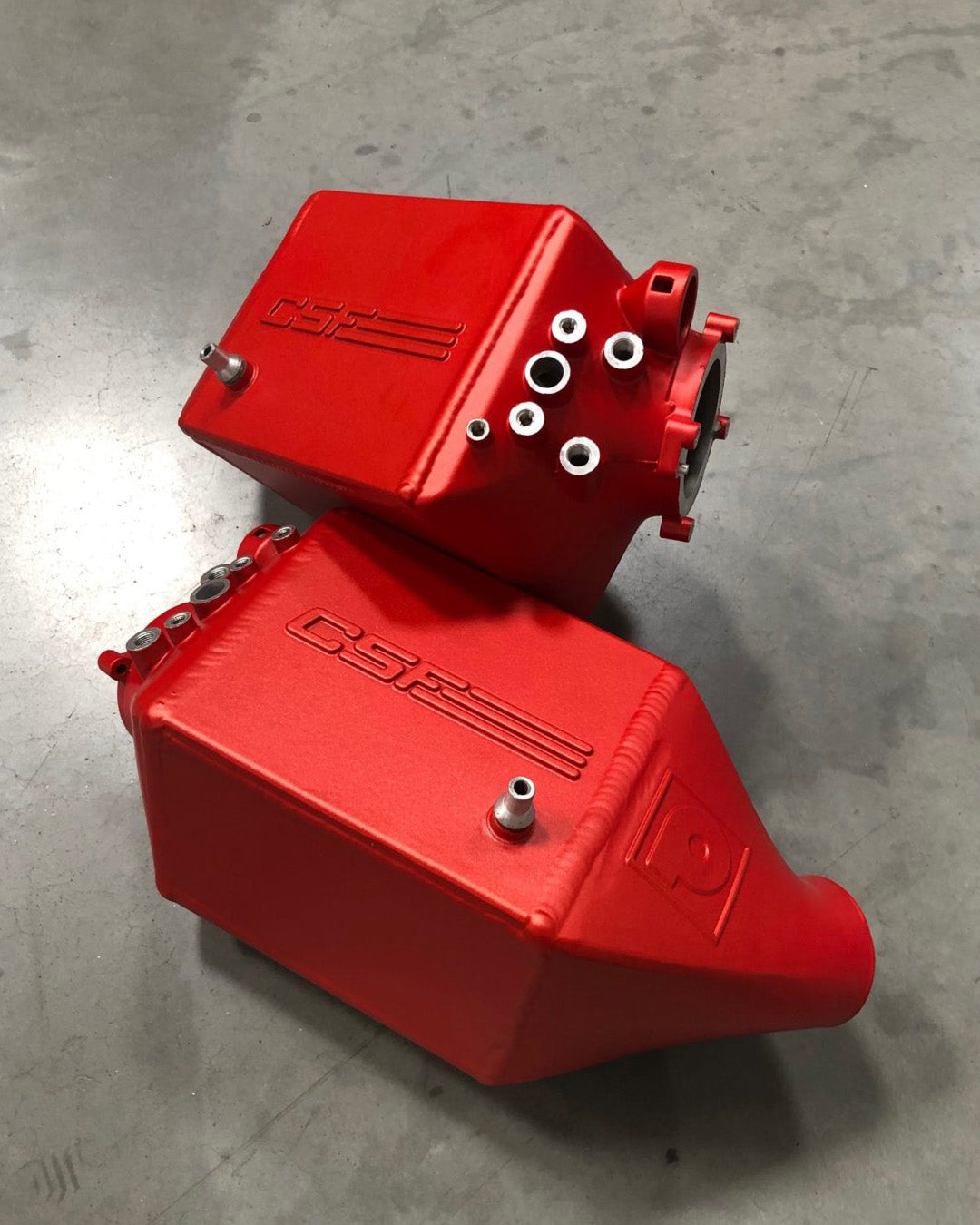 CSF #8109R BMW F1X M5 & M6 Twin Charge-Air-Cooler Set - Raw Finish custom finish - Anodized Red (Powder-Coat) +$200.00