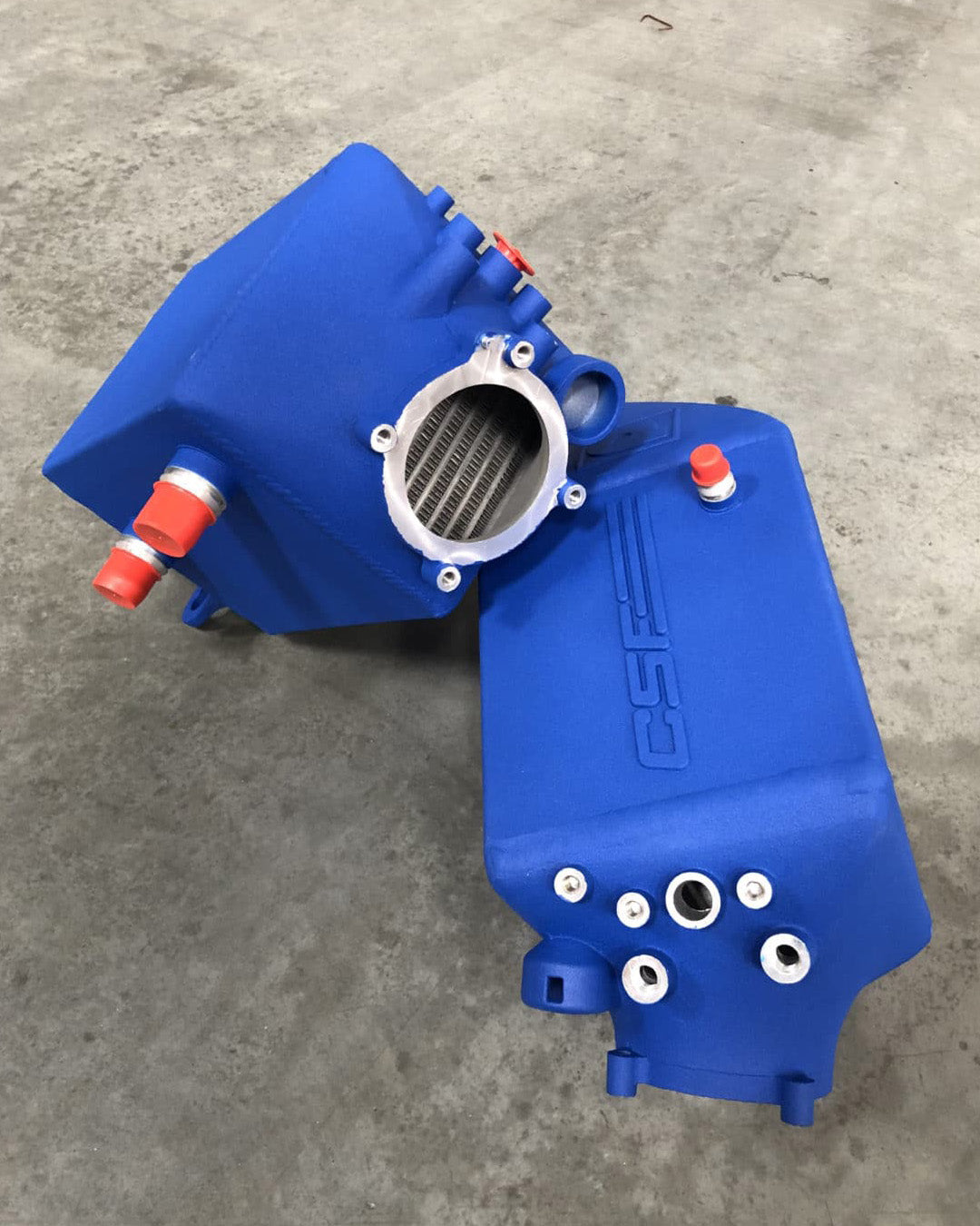 CSF #8109R BMW F1X M5 & M6 Twin Charge-Air-Cooler Set - Raw Finish custom finish - Crinkle Blue +$200.00