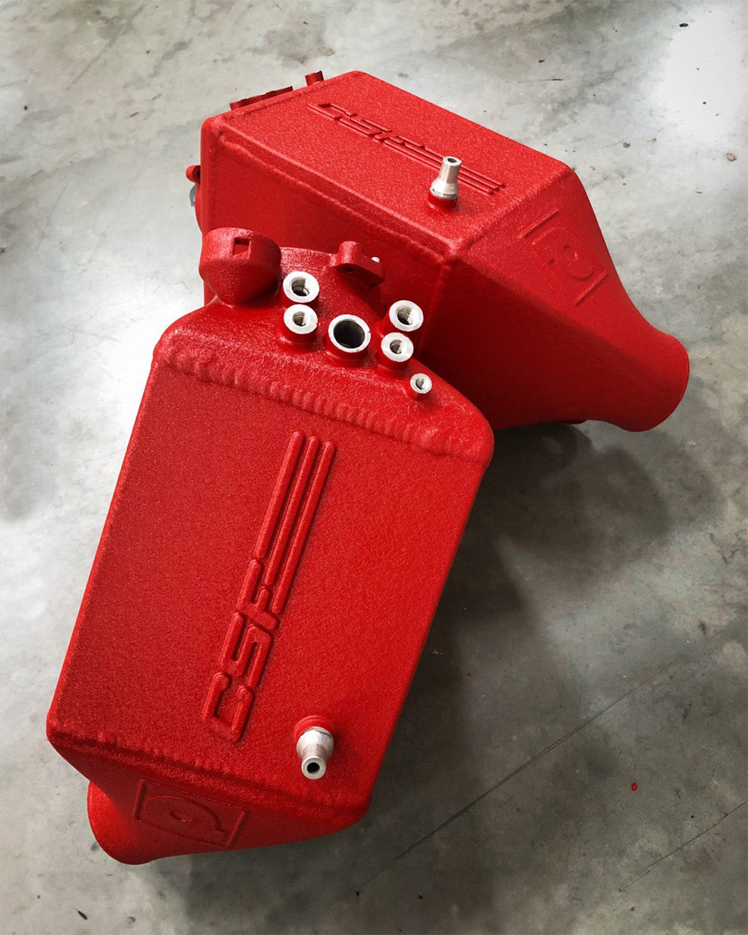 CSF #8109R BMW F1X M5 & M6 Twin Charge-Air-Cooler Set - Raw Finish custom finish - Crinkle Red +$200.00