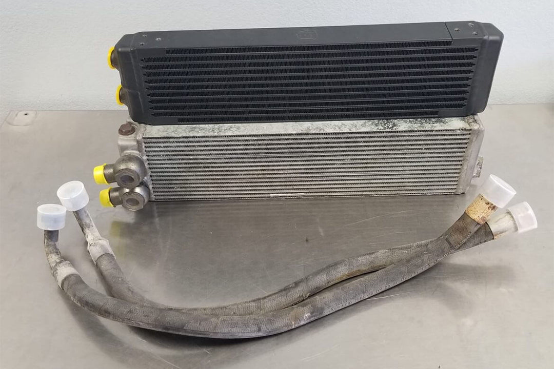 CSF #8110 Universal Dual-Pass Oil Cooler / IROC Porsche / M22x1.5 / 24L x 5.75H x 2.16W