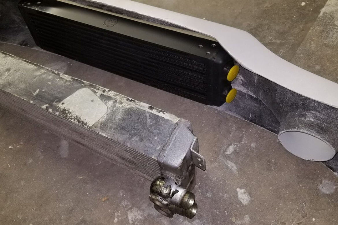 CSF #8110 Universal Dual-Pass Oil Cooler / IROC Porsche / M22x1.5 / 24L x 5.75H x 2.16W