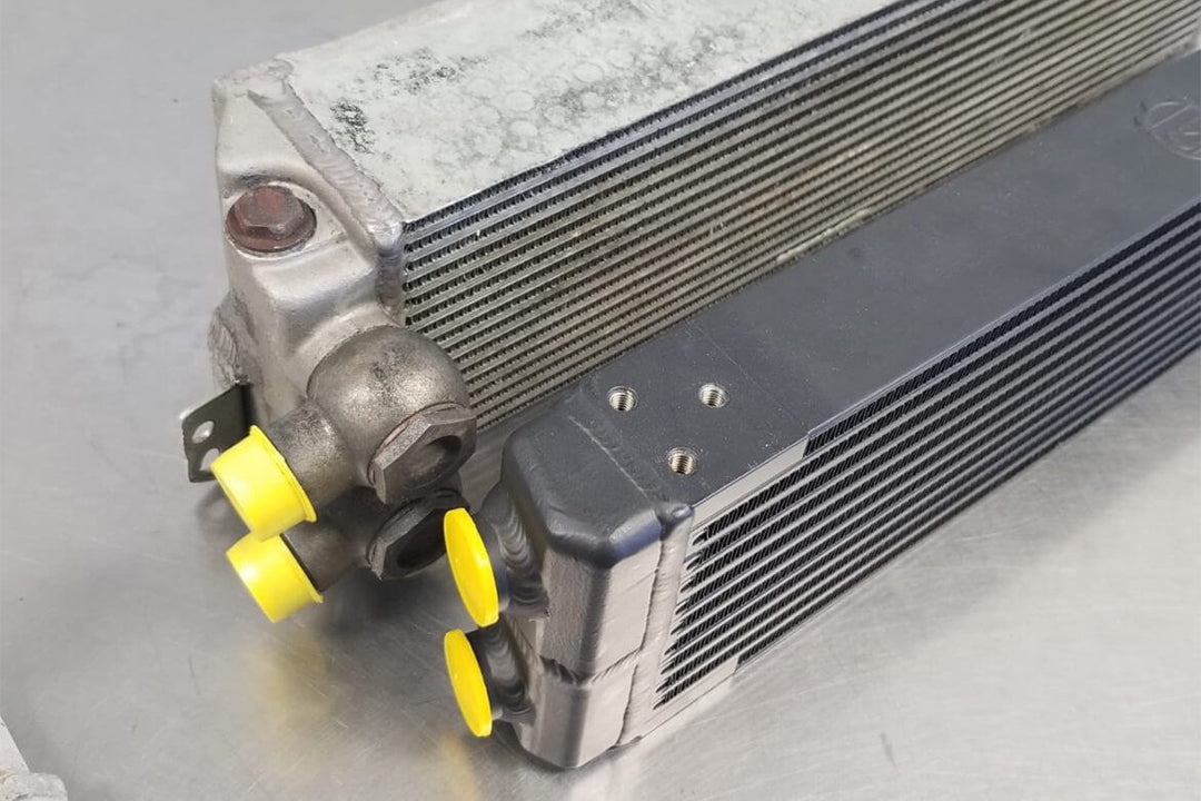 CSF #8110 Universal Dual-Pass Oil Cooler / IROC Porsche / M22x1.5 / 24L x 5.75H x 2.16W