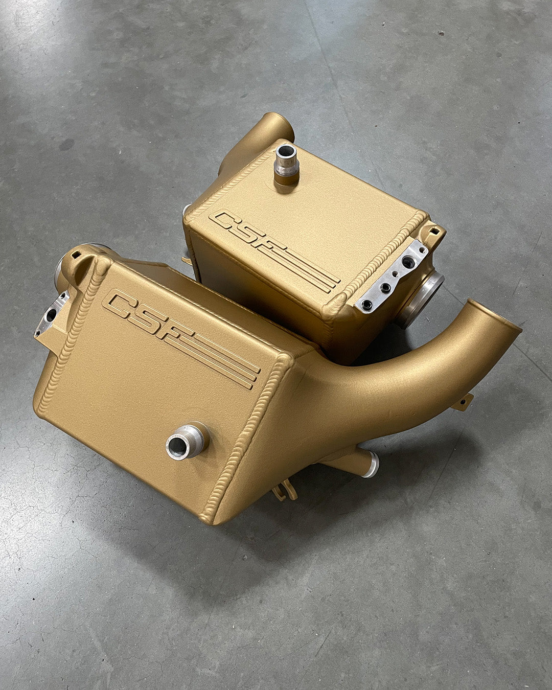 CSF #8178 BMW F9X M5/M8 Twin Charge-Air-Cooler Set custom finish - BMW Carbon Ceramic Gold Match (Matte) +$200.00