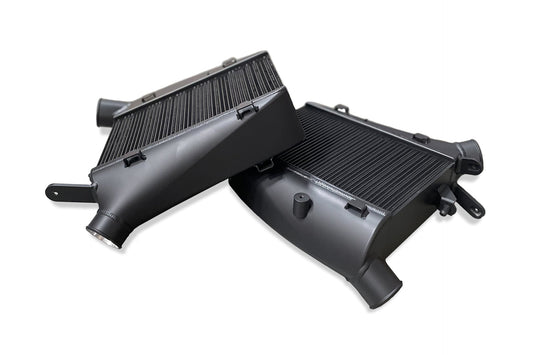 CSF #8194B Audi C8 RS6/RS7 High-Performance Twin Intercooler Set - Thermal Dispersion Black
