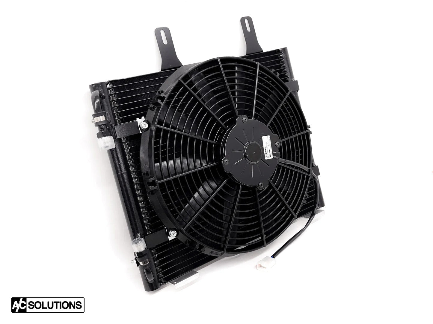 CSF #ACS-30-CSF-SPAL-KIT A/C Solutions CSF BMW E30 Parallel Flow Condenser + 13" SPAL Fan Combo