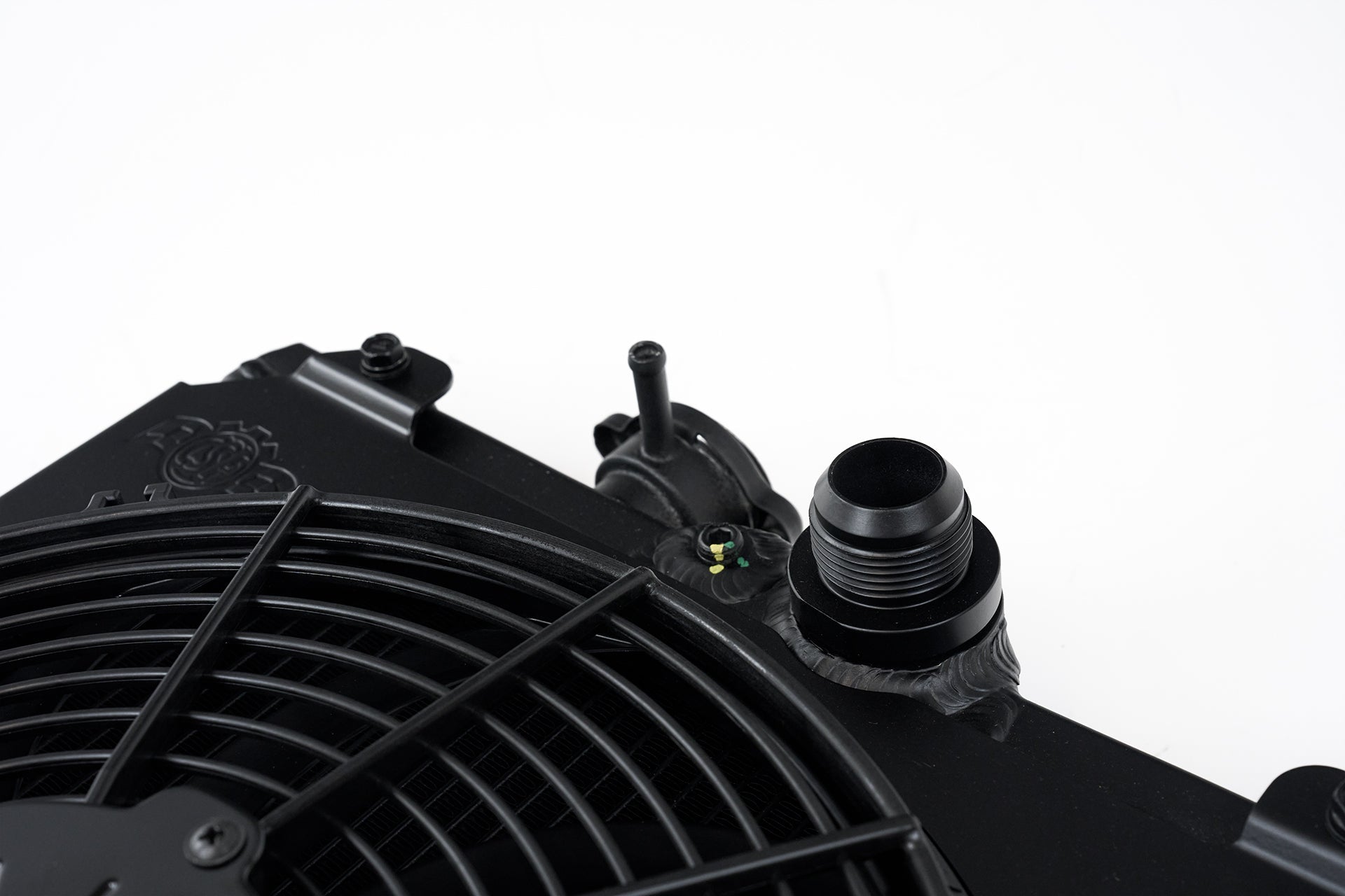 CSF #2858XB Universal Half Radiator - Evo 7/8/9 / 92-00 Civic - w/ SPAL Fan & Shroud - Black