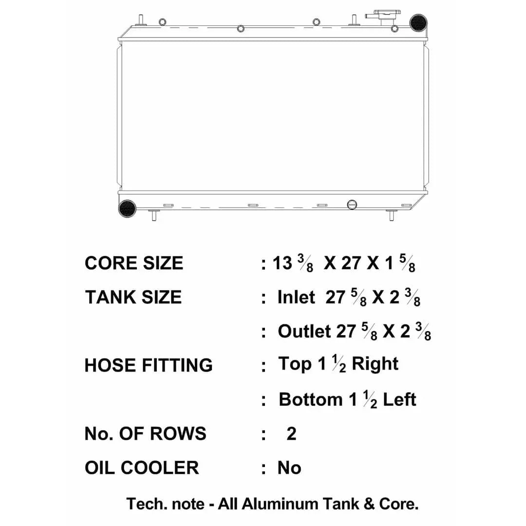 CSF #2874 93-98 Subaru Impreza (Incl. Outback Sport) All-Aluminum Radiator