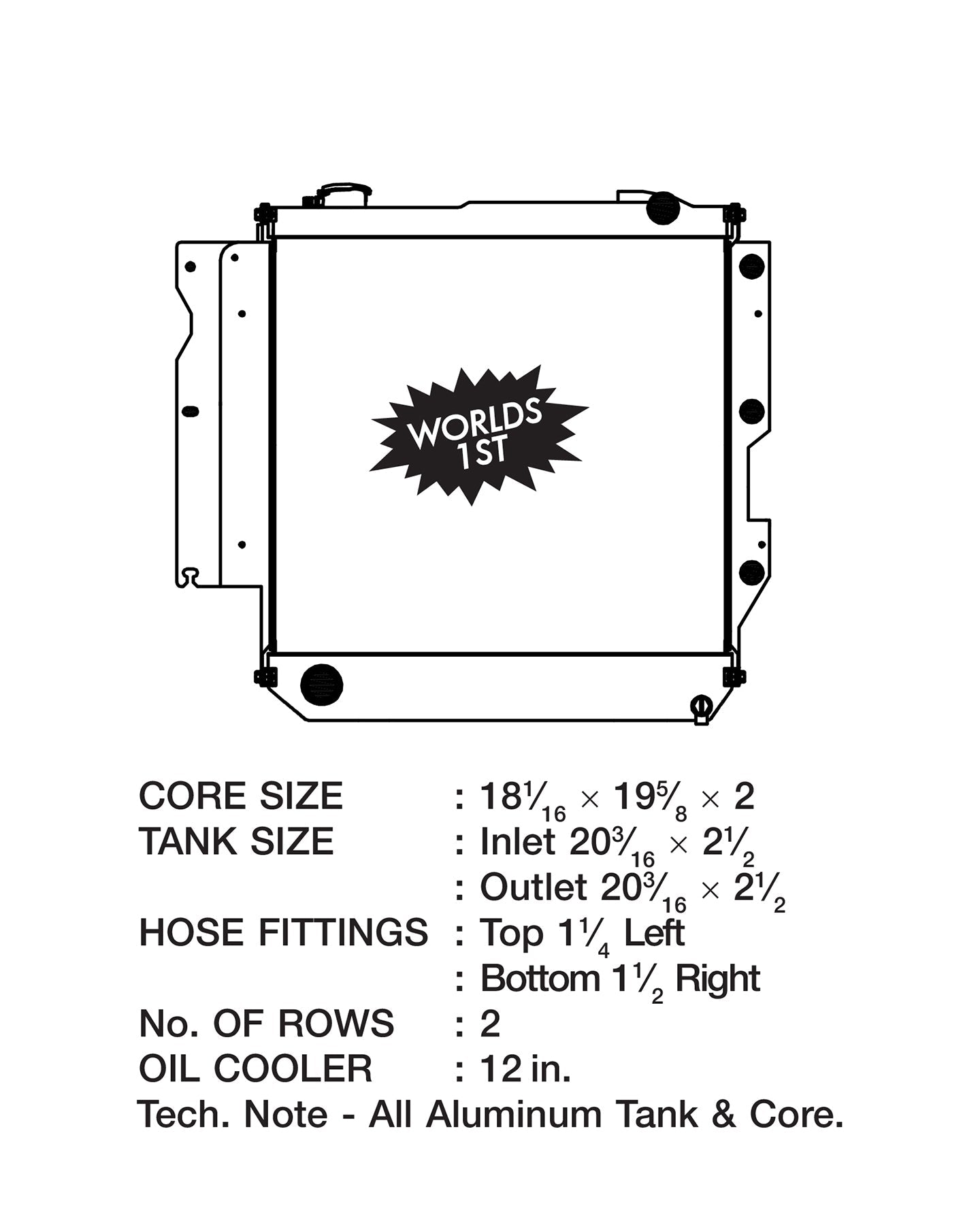 CSF #7035 05-06 Jeep Wrangler Heavy Duty (AT & MT) High-Performance All-Aluminum Radiator