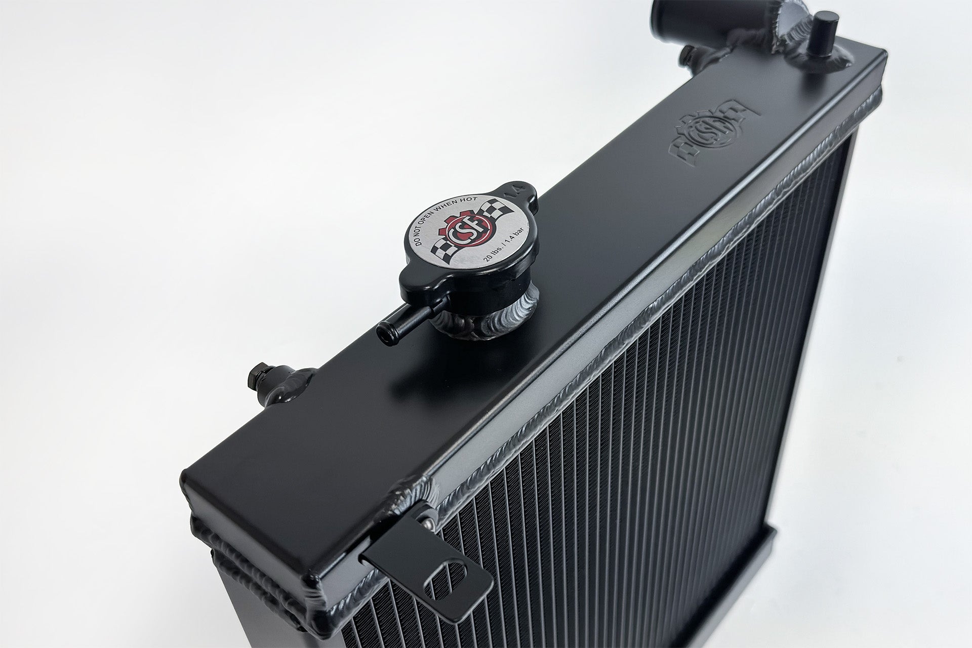 CSF #7228B Evo 7/8/9 High-Performance All-Aluminum Half Radiator - Black