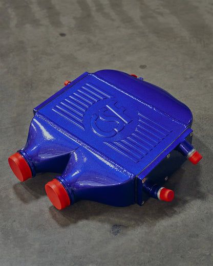 CSF #8082R F8X M3 / M4 / M2 Comp Top Mount Charge-Air-Cooler - Raw Finish custom finish - San Marino Blue +$200.00