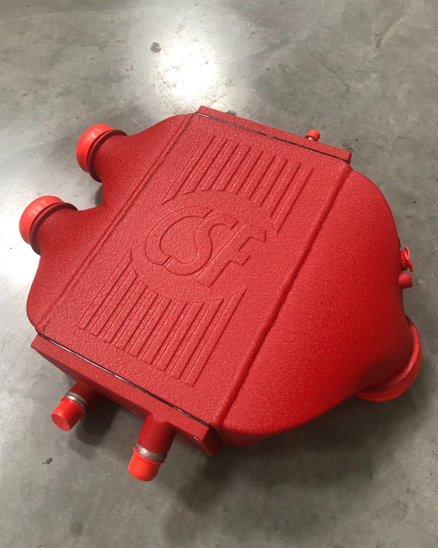 CSF #8082R F8X M3 / M4 / M2 Comp Top Mount Charge-Air-Cooler - Raw Finish custom finish - Crinkle Red +$200.00