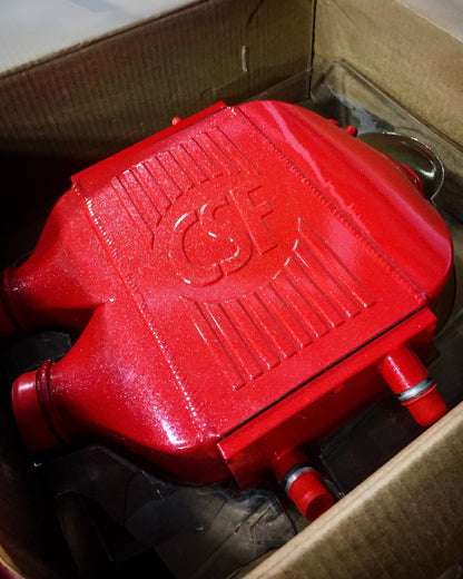 CSF #8082R F8X M3 / M4 / M2 Comp Top Mount Charge-Air-Cooler - Raw Finish custom finish - Custom Red w/ Silver Sparkle +$200.00