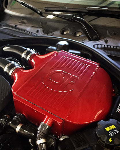 CSF #8082R F8X M3 / M4 / M2 Comp Top Mount Charge-Air-Cooler - Raw Finish custom finish - Custom Red +$200.00