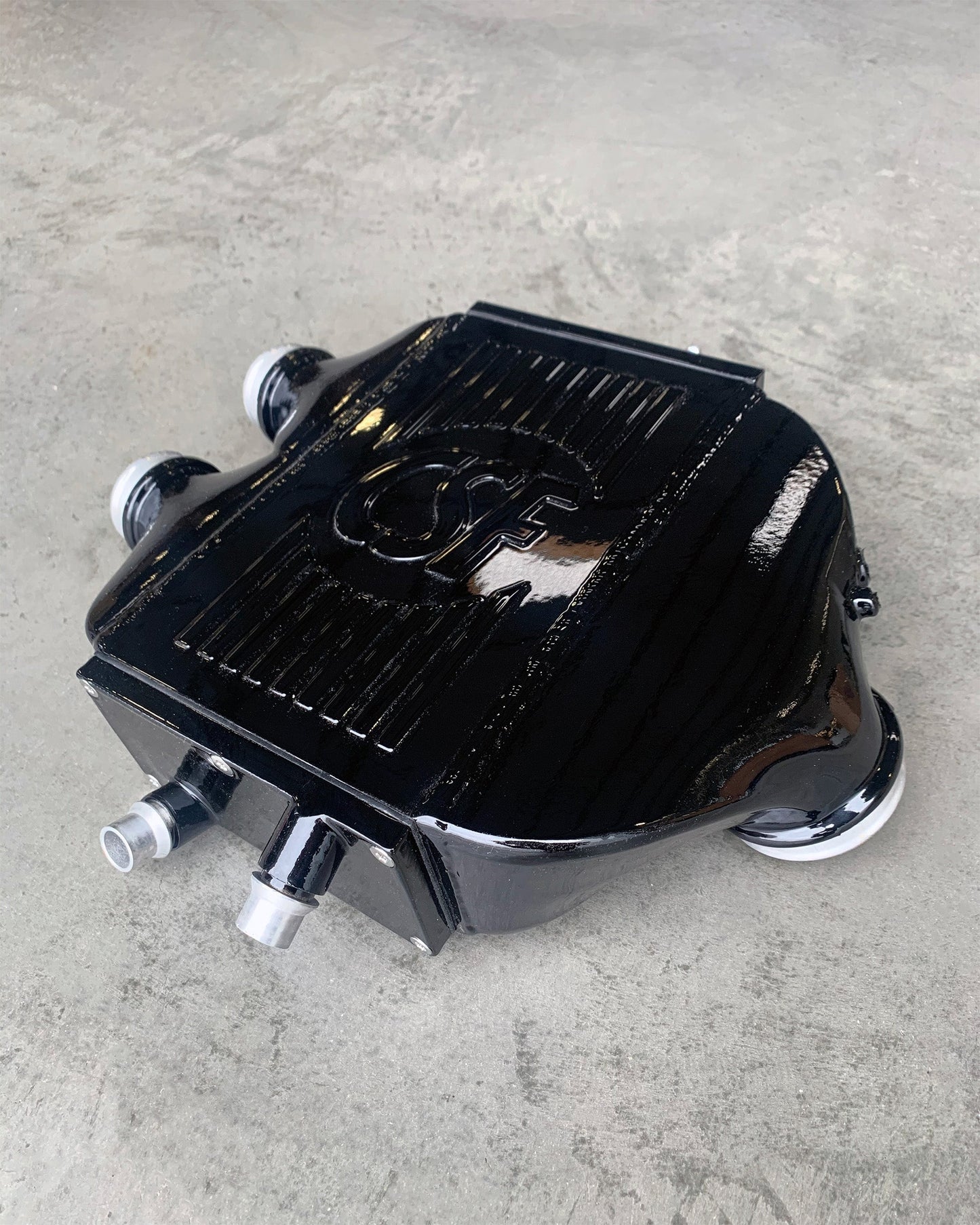 CSF #8082R F8X M3 / M4 / M2 Comp Top Mount Charge-Air-Cooler - Raw Finish custom finish - Gloss Black +$200.00