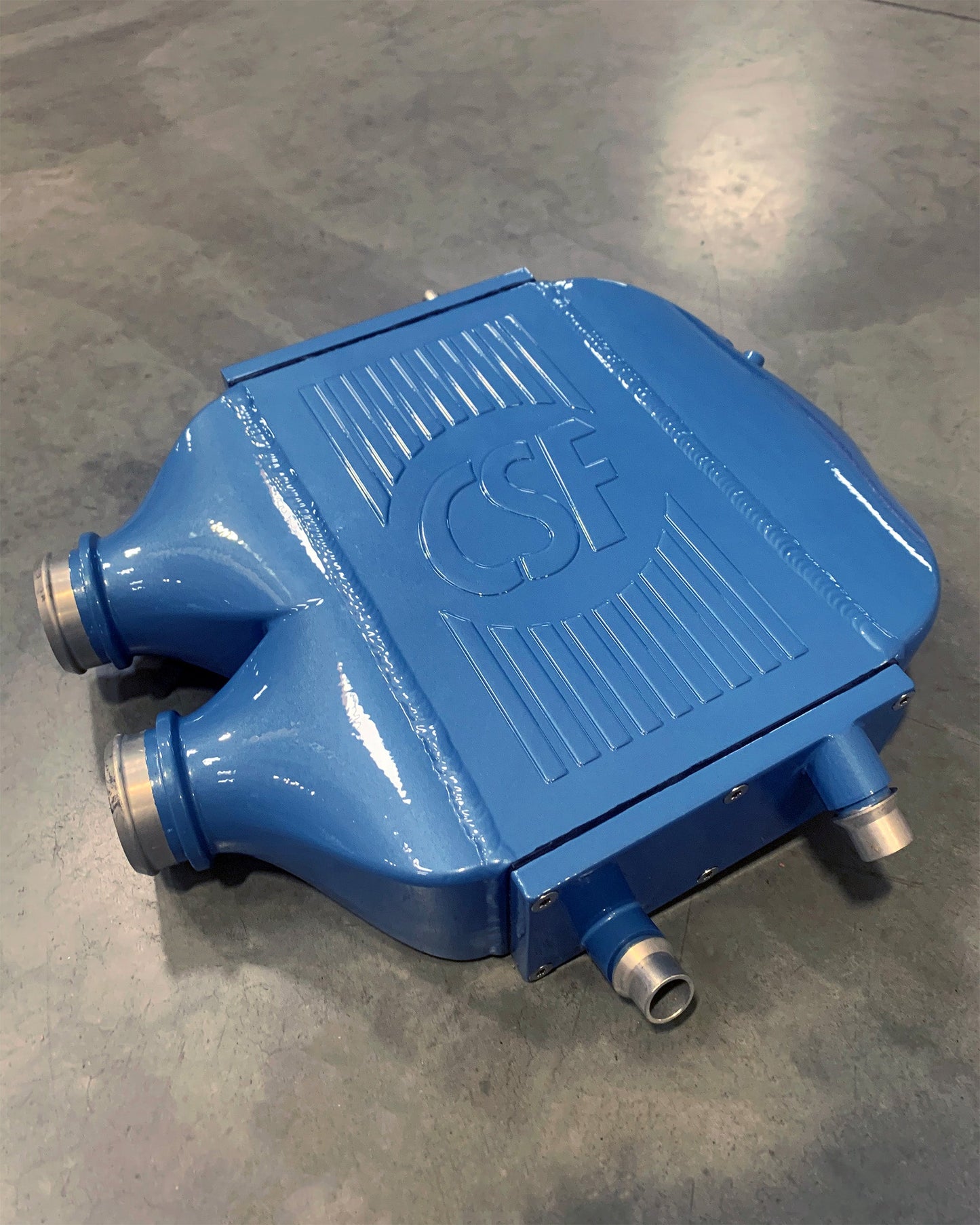 CSF #8082R F8X M3 / M4 / M2 Comp Top Mount Charge-Air-Cooler - Raw Finish custom finish - Yas Marina Blue +$200.00