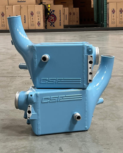 CSF #8178 BMW F9X M5/M8 Twin Charge-Air-Cooler Set custom finish - M-Stripe Blue +$200.00