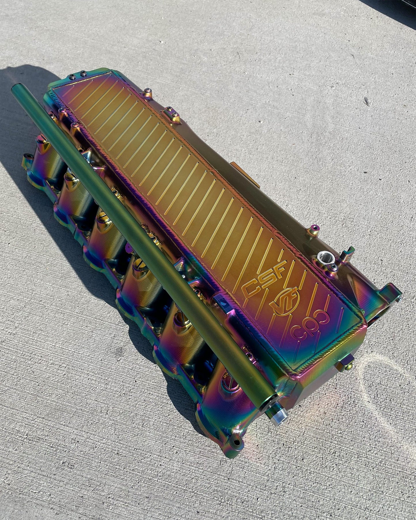 CSF #8200C A90 Supra / BMW B58 Charge-Air Cooler Manifold - Custom Finish custom finish - DLC Neo Chrome
