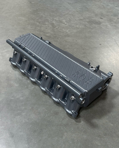 CSF #8200C A90 Supra / BMW B58 Charge-Air Cooler Manifold - Custom Finish custom finish - Turbulence Grey