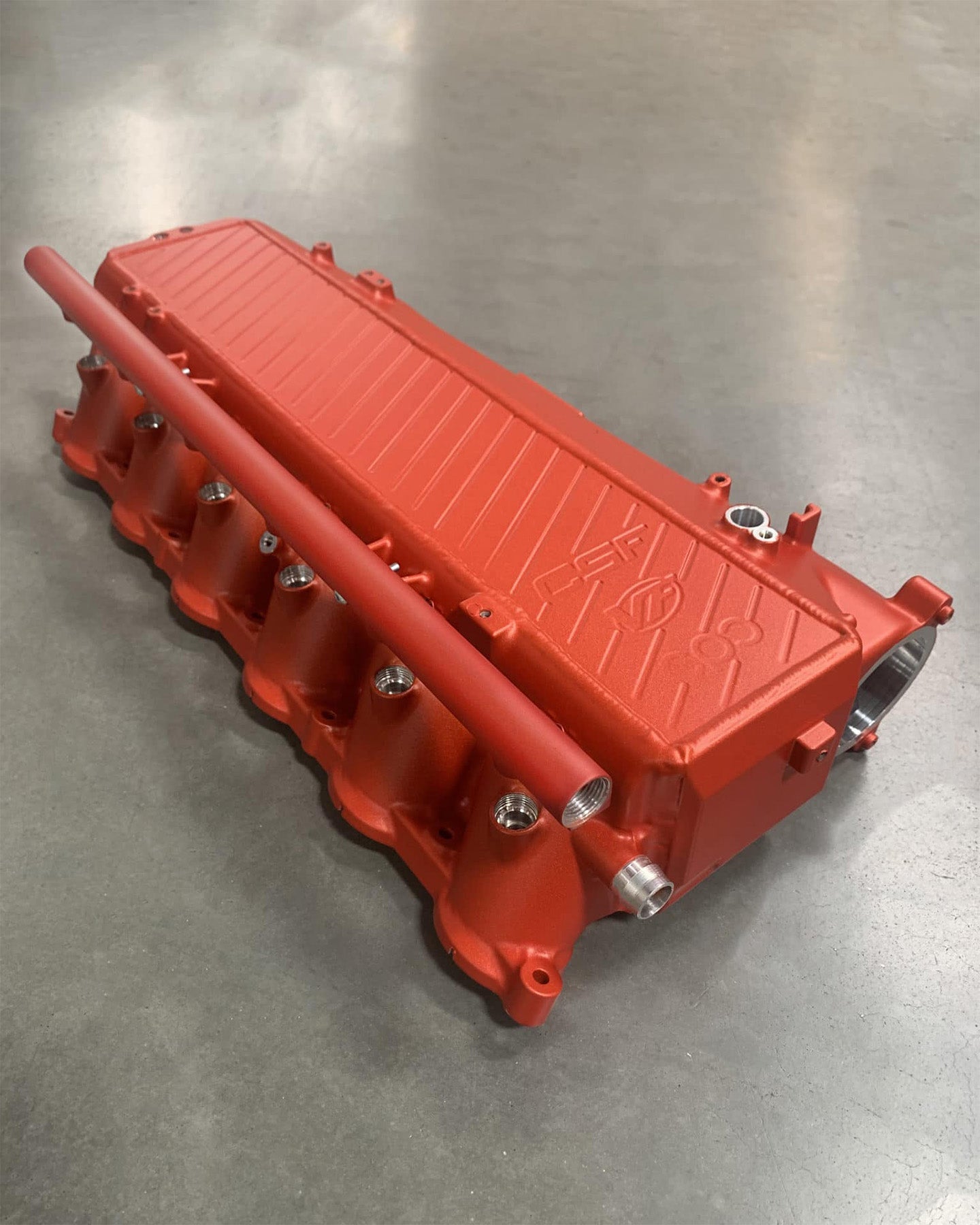 CSF #8200C A90 Supra / BMW B58 Charge-Air Cooler Manifold - Custom Finish custom finish - Anodized Red w/ Flake