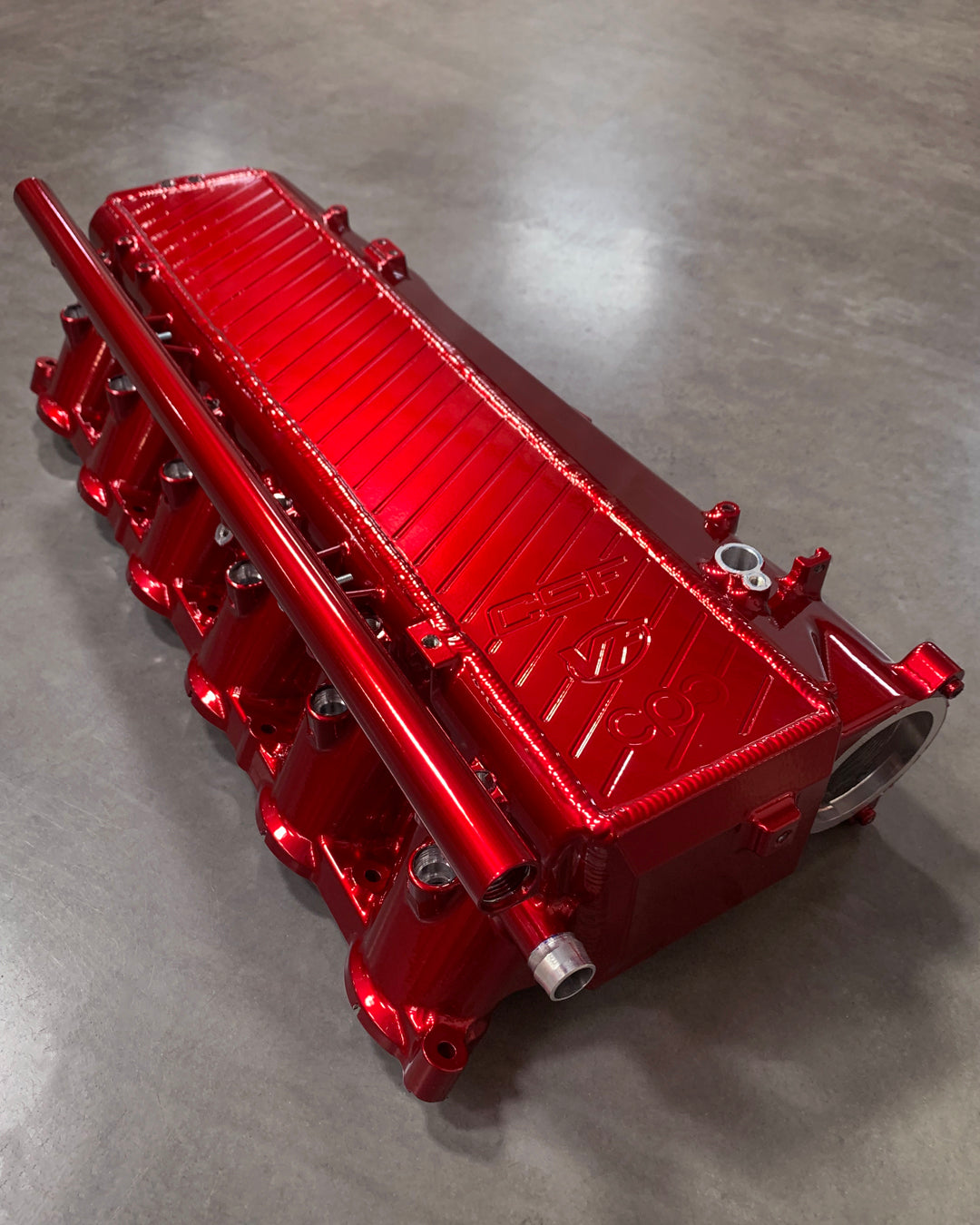 CSF #8200C A90 Supra / BMW B58 Charge-Air Cooler Manifold - Custom Finish custom finish - Candy Red