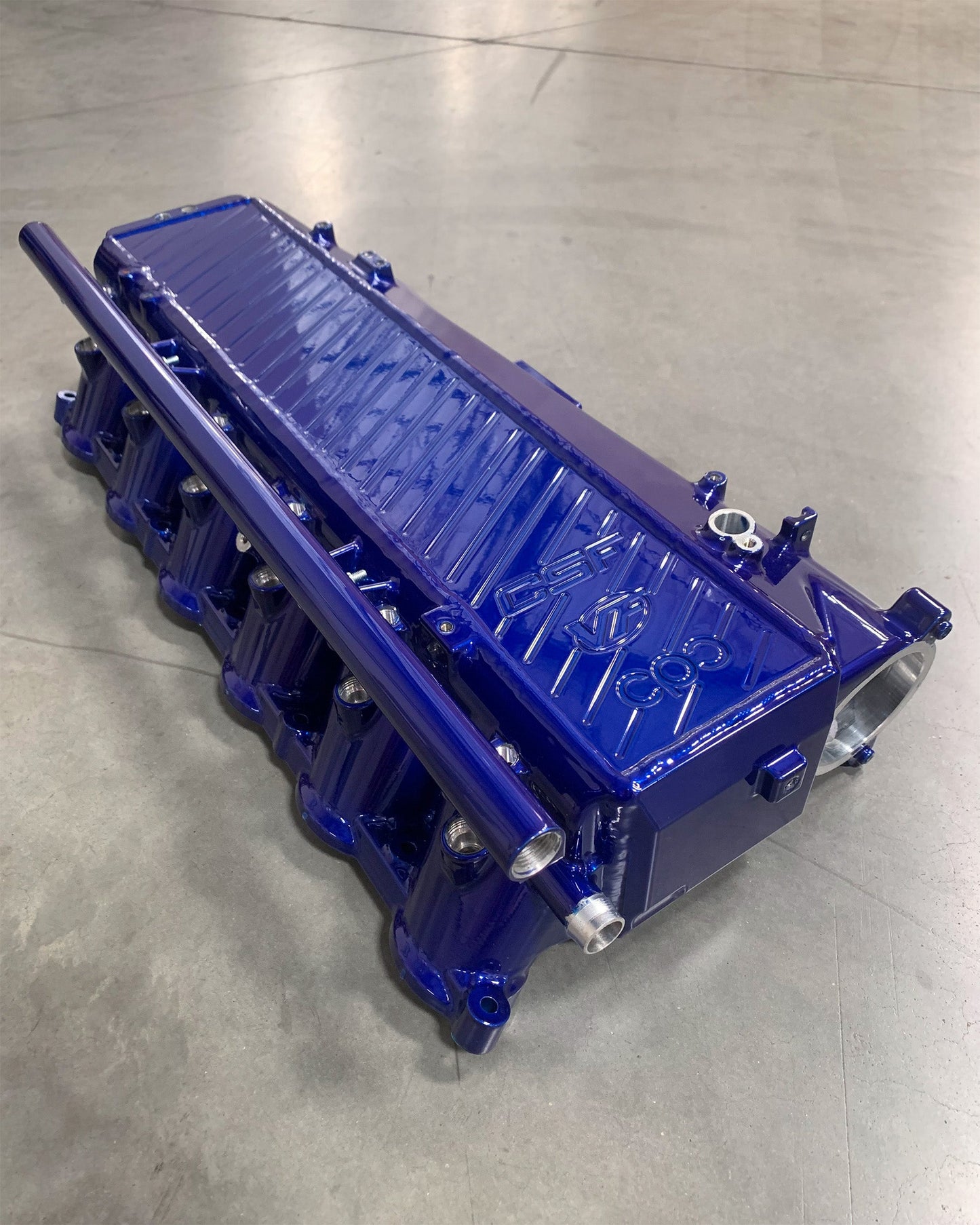 CSF #8200C A90 Supra / BMW B58 Charge-Air Cooler Manifold - Custom Finish custom finish - Custom LP Blue