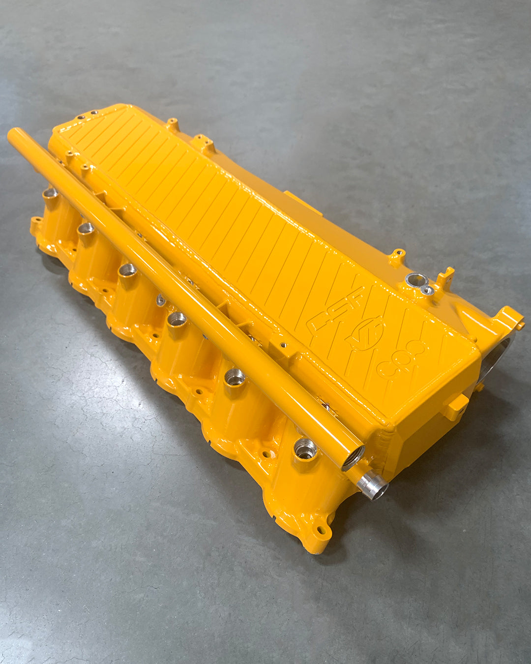 CSF #8200C A90 Supra / BMW B58 Charge-Air Cooler Manifold - Custom Finish custom finish - Nitro Yellow