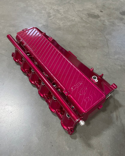 CSF #8200C A90 Supra / BMW B58 Charge-Air Cooler Manifold - Custom Finish custom finish - Raspberry Sparkle