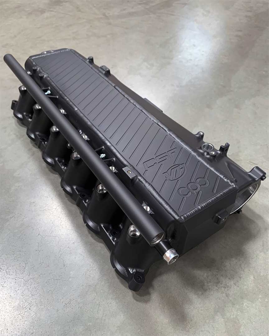 CSF #8200C A90 Supra / BMW B58 Charge-Air Cooler Manifold - Custom Finish custom finish - Thermal Black Heat Dispersion