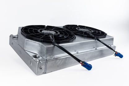 CSF #8374 Motorsport Dual-Pass Radiator with Shroud + 14" SPAL brushless fans & harnesses