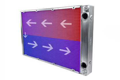 CSF #8374 Motorsport Dual-Pass Radiator with Shroud + 14" SPAL brushless fans & harnesses
