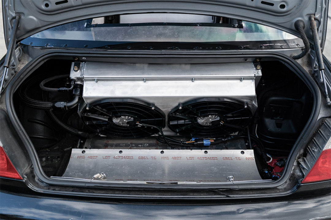 CSF #8374 Motorsport Dual-Pass Radiator with Shroud + 14" SPAL brushless fans & harnesses