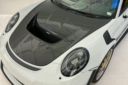 CSF #EE-991-GT3R-HRC E-Motion 991 GT3R Style Carbon Fiber Hood & Radiator Conversion