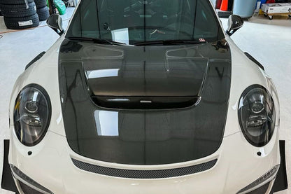CSF #EE-991-GT3R-HRC E-Motion 991 GT3R Style Carbon Fiber Hood & Radiator Conversion