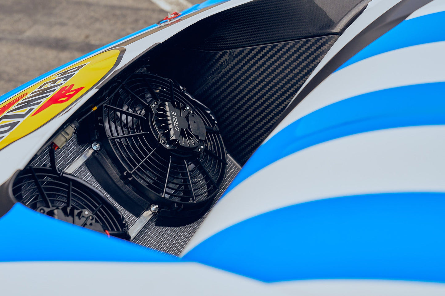 CSF #EE-991-GT3R-HRC E-Motion 991 GT3R Style Carbon Fiber Hood & Radiator Conversion