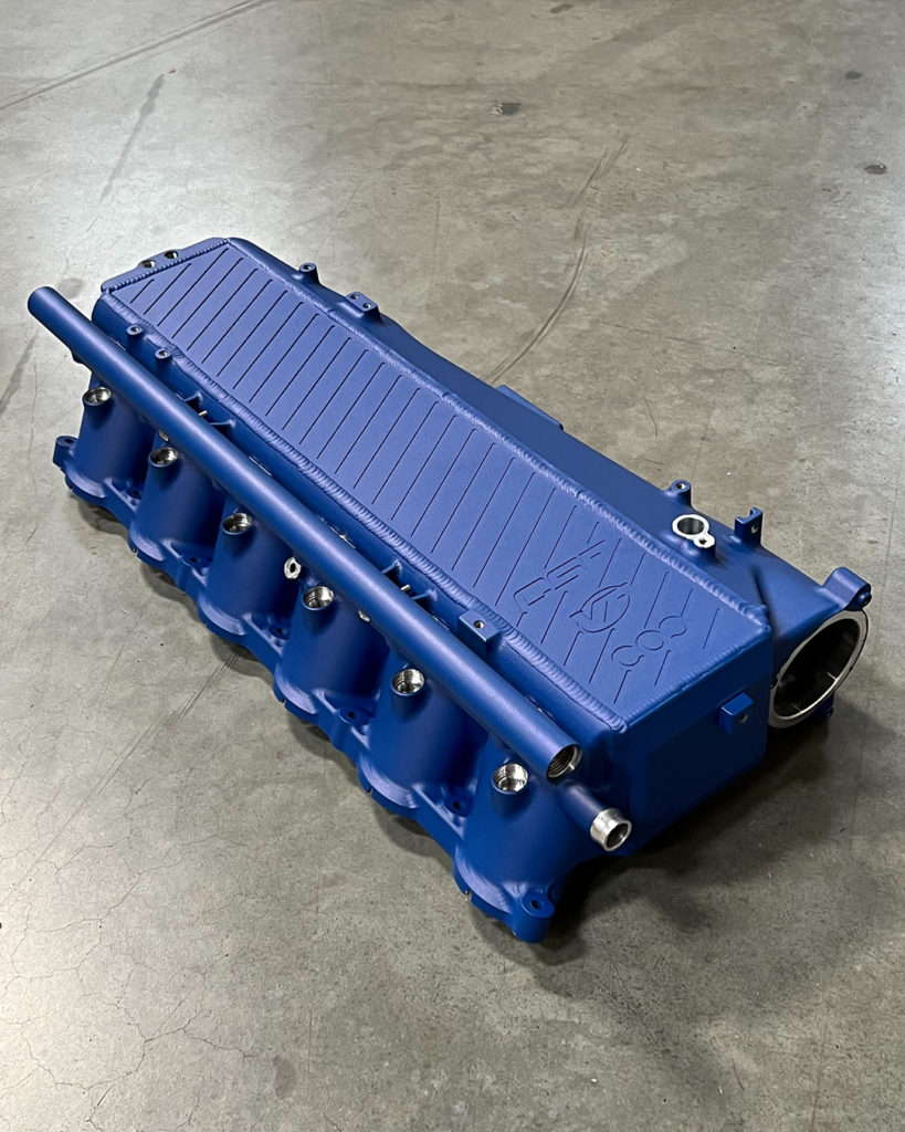 CSF Race Charge-Air Cooler Manifold for A90/A91 Toyota Supra and BMW G-Series (B58 Motor) Custom Peppa Blue - 8200