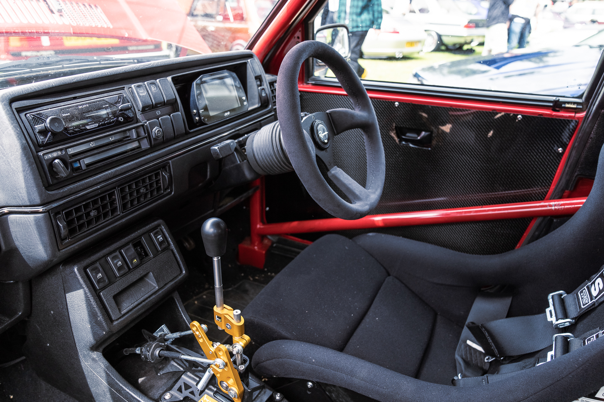 VW MK2 Jetta interior at Players Classic 2022
