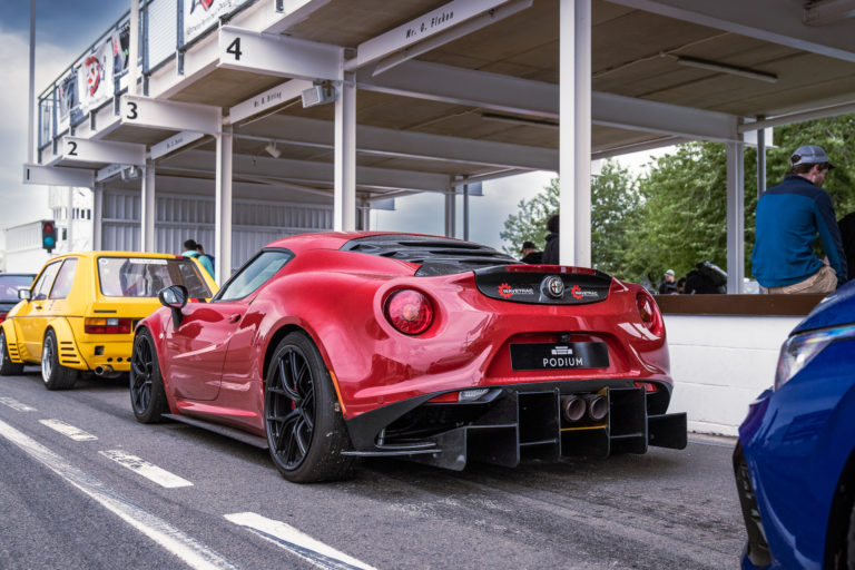 Alfa Romeo 4C with custom CSF Cooling at Players Classic 2022
